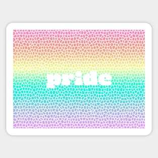 Pastel Pride Flag Mosaic Graphic Design Style 4 Sticker